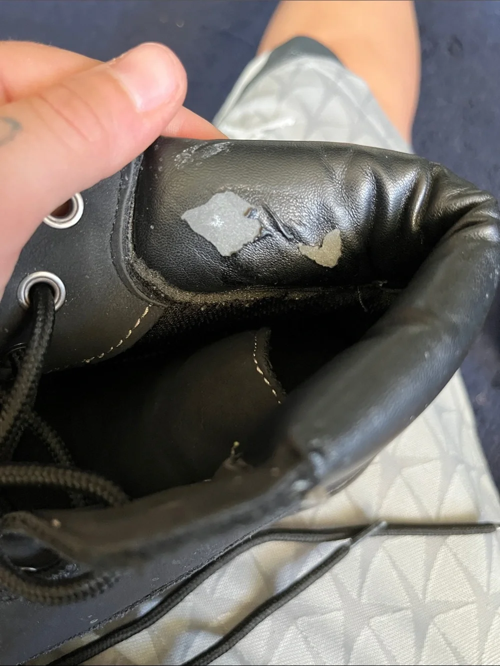 Black Lace-Up Work Boots